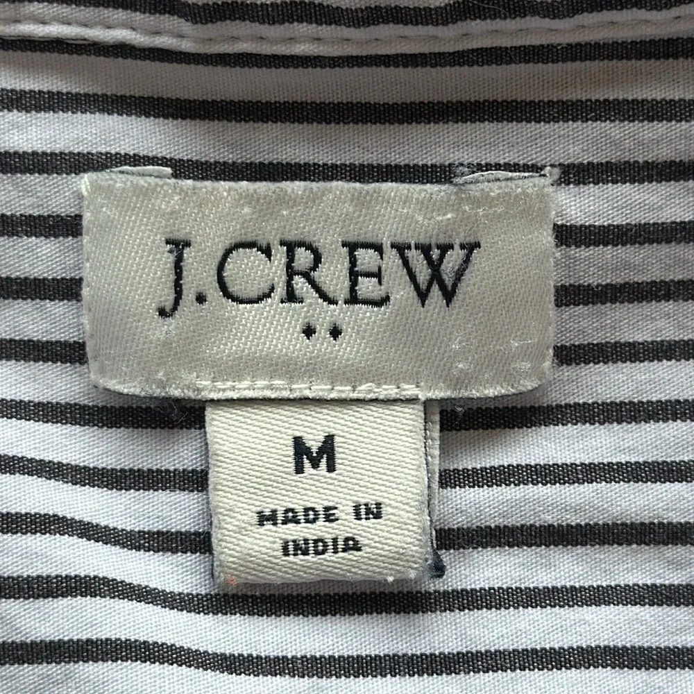 J. Crew vertical striped V-neck pullover shirt, size M